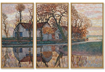 Триптих Farm near Duivendrecht 52X105 / 52X105 / 52X105 CM