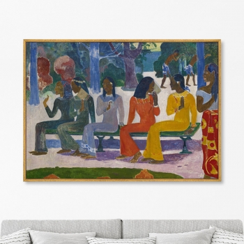 Репродукция картины на холсте The Market 105X75 CM