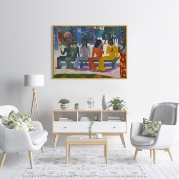 Репродукция картины на холсте The Market 105X75 CM