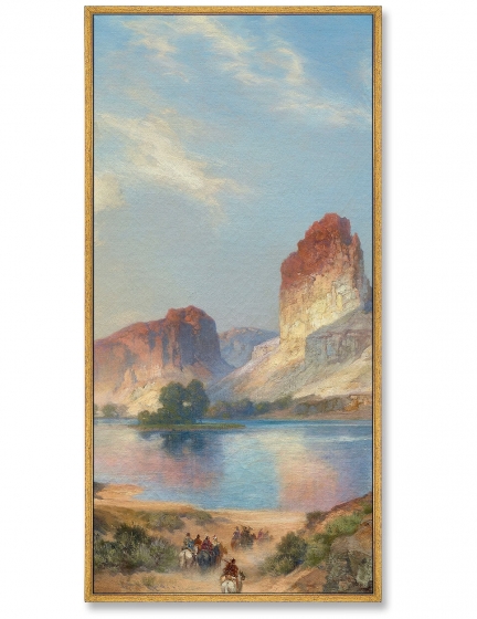 Репродукция картины из 3-х частей Green River Wyoming 52X105 / 52X105 / 52X105 CM 4