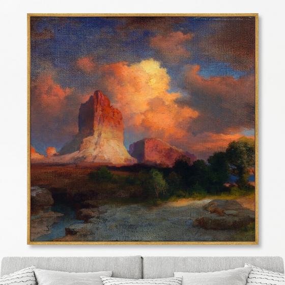 Постер Sunset Cloud Green River Wyoming 105X105 CM 2