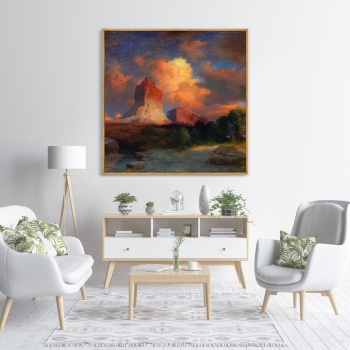 Постер Sunset Cloud Green River Wyoming 105X105 CM