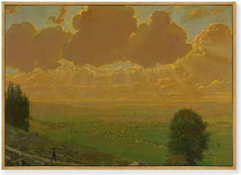 Постер на холсте Sunburst Over Sackingen 105X75 CM