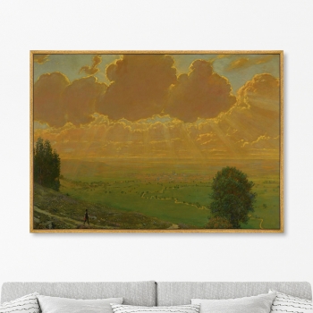Постер на холсте Sunburst Over Sackingen 105X75 CM