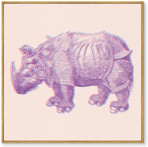 Постер на холсте Rhino rebirth 105X105 CM
