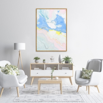 Постер на холсте Blue sky over the valley 75X105 CM