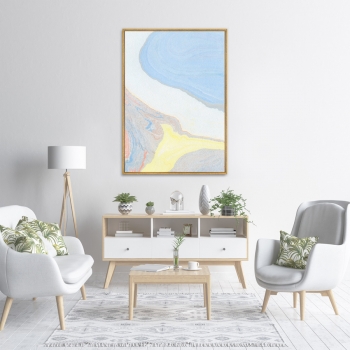 Постер на холсте The river flow 75X105 CM