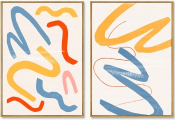Диптих на холсте Color vibes 75X105 / 75X105 CM