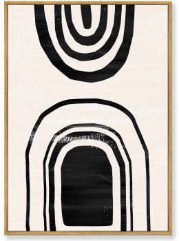 Диптих на холсте The curved geometric vibes 75X105 / 75X105 CM