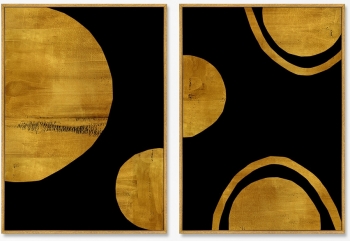 Диптих на холсте Waltz of Planets 75X105 / 75X105 CM