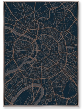 Постер на холсте Underground geometry of Moscow 75X105 CM