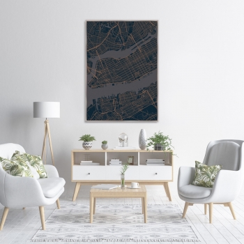 Постер на холсте Underground geometry of New York 75X105 CM
