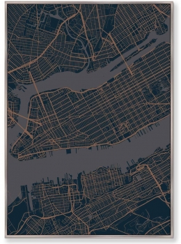 Постер на холсте Underground geometry of New York 75X105 CM