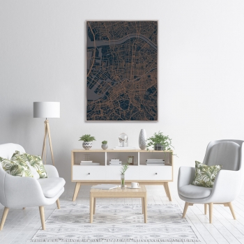 Постер на холсте Underground geometry of Tokyo 75X105 CM