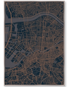Постер на холсте Underground geometry of Tokyo 75X105 CM