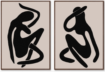 Диптих на холсте Sensual vibrations 75X105 / 75X105 CM