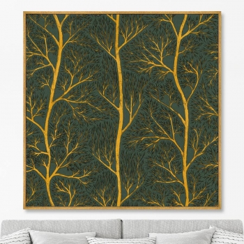 Постер на холсте Symphony of leaves 105X105 CM