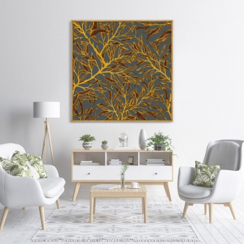 Постер на холсте Symphony of leaves 105X105 CM
