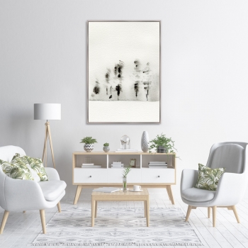 Постер на холсте Trees in the snow 75X105 / 75X105 CM
