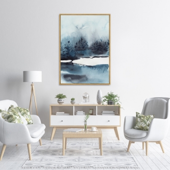 Постер на холсте Winter lake 75X105 CM