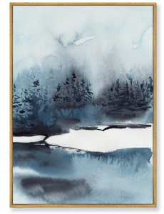Постер на холсте Winter lake 75X105 CM
