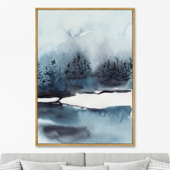 Постер на холсте Winter lake 75X105 CM