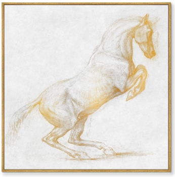 Репродукция картины на холсте A Prancing Horse 105X105 CM