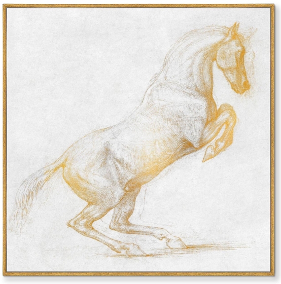 Репродукция картины на холсте A Prancing Horse 105X105 CM 1