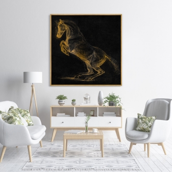 Репродукция картины на холсте A Prancing Horse 105X105 CM