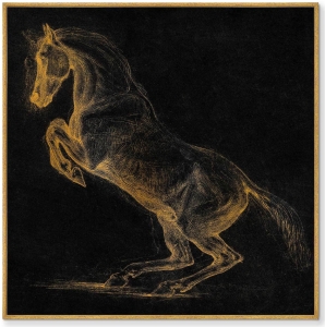 Репродукция картины на холсте A Prancing Horse 105X105 CM