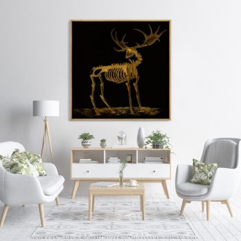 Постер на холсте The Deer bone structures 105X105 CM
