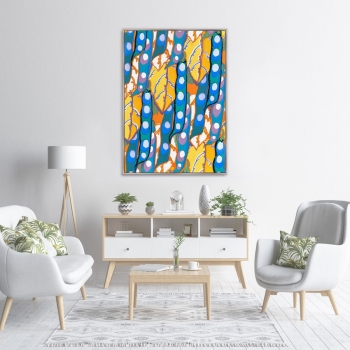 Постер на холсте Colorful vintage art deco pattern 75X105 CM