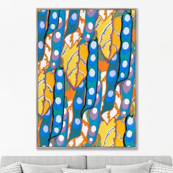 Постер на холсте Colorful vintage art deco pattern 75X105 CM