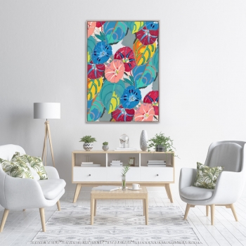 Постер на холсте Colorful vintage art deco pattern 75X105 CM