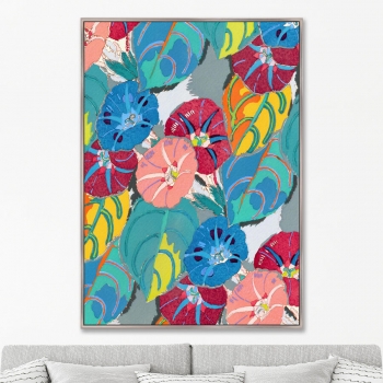Постер на холсте Colorful vintage art deco pattern 75X105 CM