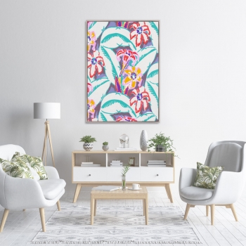 Постер на холсте Colorful vintage art deco pattern 75X105 CM