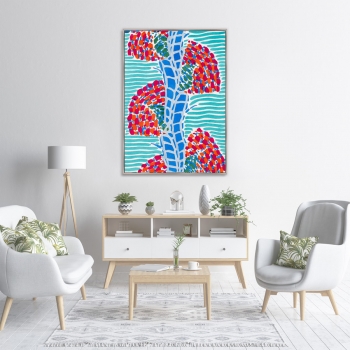Постер на холсте Floral art nouveau artwork 75X105 CM