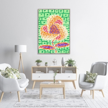 Постер на холсте Floral art nouveau artwork 75X105 CM