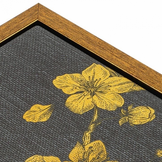Постер на холсте Leaf of a gigantic Water lily in a gold 105X75 CM 5