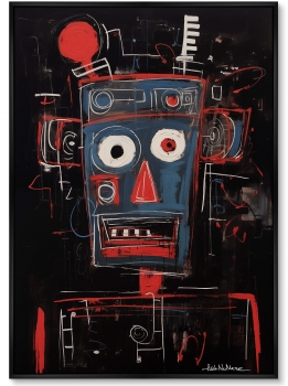 Постер на холсте Robots the joy of being 75X105 CM