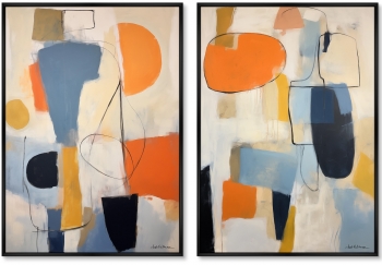 Набор из двух постеров на холсте Two of them 75X105 / 75X105 CM