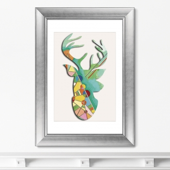 Постер Deer geometric beauty 51X71 CM