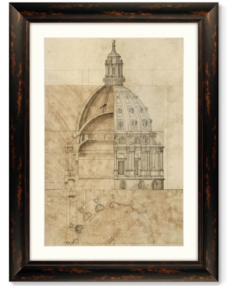 Постер Sketch of St. Paul's Cathedral 61X81 CM 1