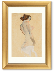Постер Standing Nude with White Drapery 51X71 CM