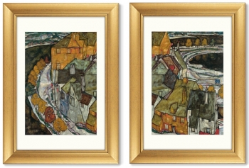 Диптих Crescent of Houses II 51X71 / 51X71 CM