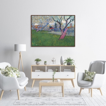 Постер View of Arles with Trees in Blossom 105X75 CM