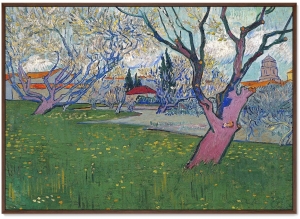 Постер View of Arles with Trees in Blossom 105X75 CM