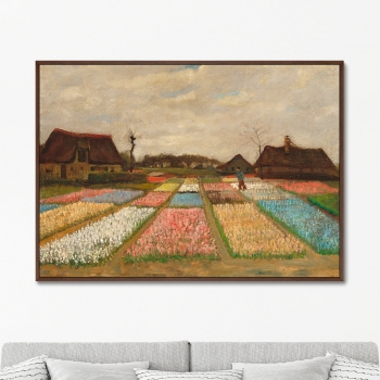 Постер Flower beds in Holland 105X75 CM