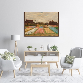 Постер Flower beds in Holland 105X75 CM