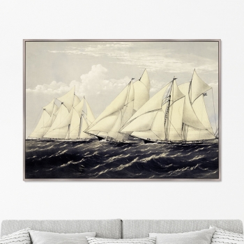 Постер Yachts on a summer cruise 105X75 CM
